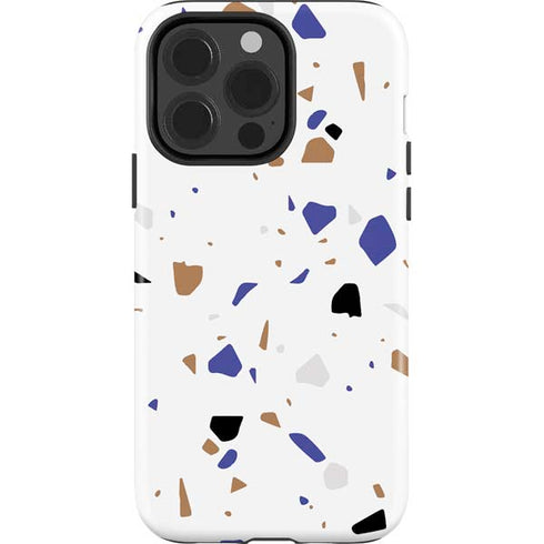 White Terrazzo iPhone 15 Pro Impact Case